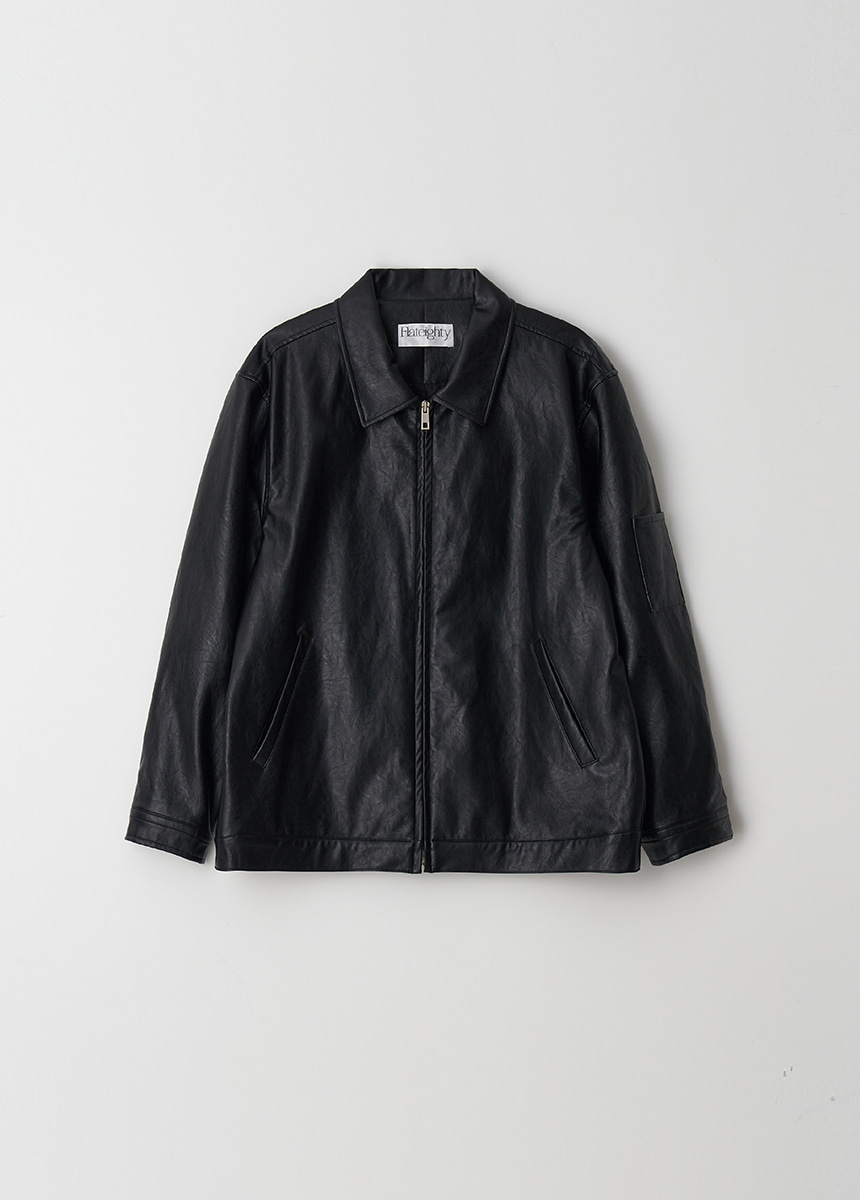 2nd/Vegan Leather Blouson Jacket (Black)