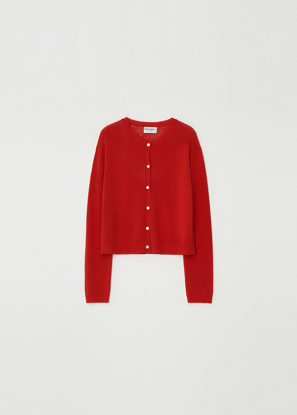 3rd /Amene linen cardigan (red)