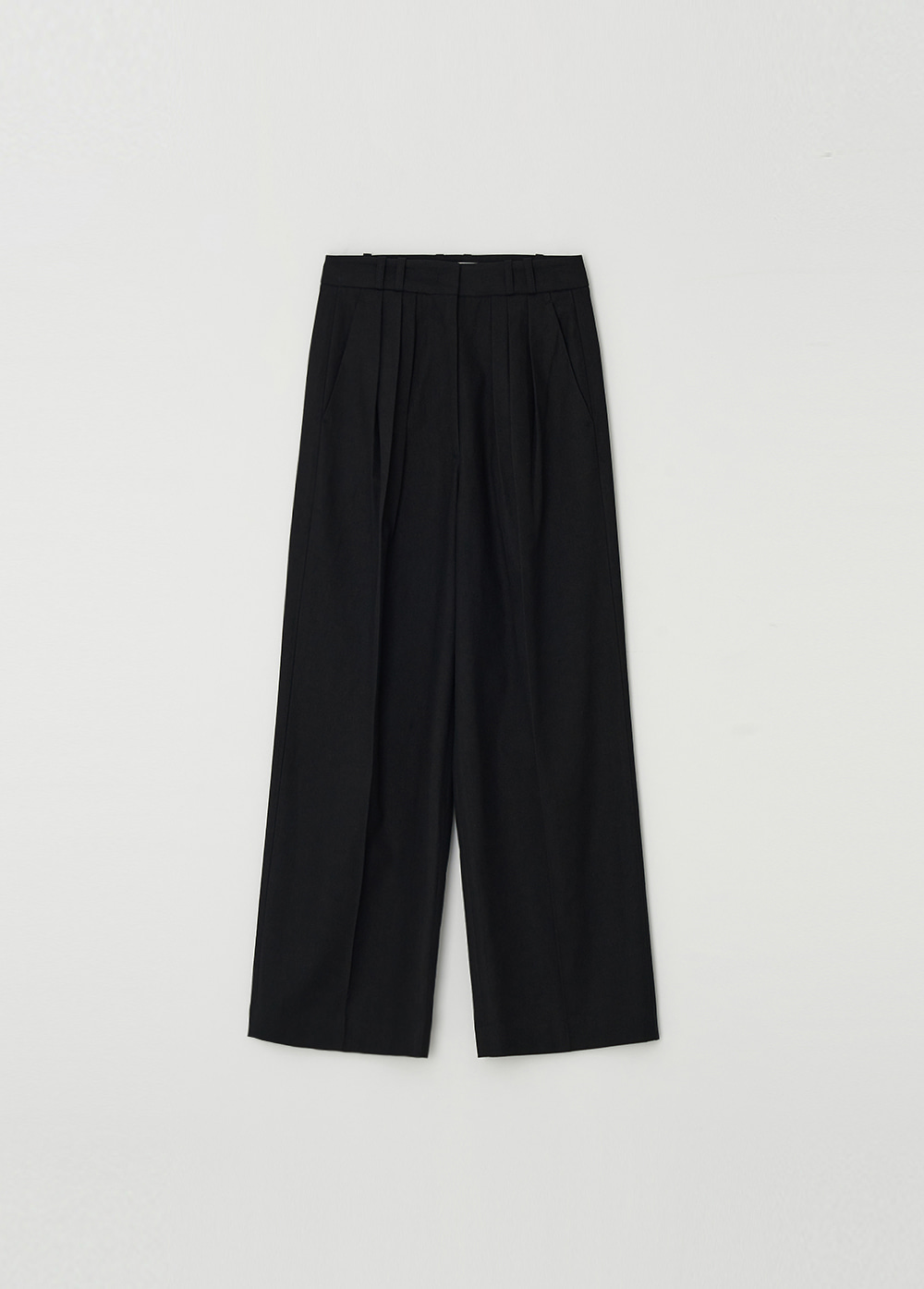 Pleats Tailored Pants (Black)