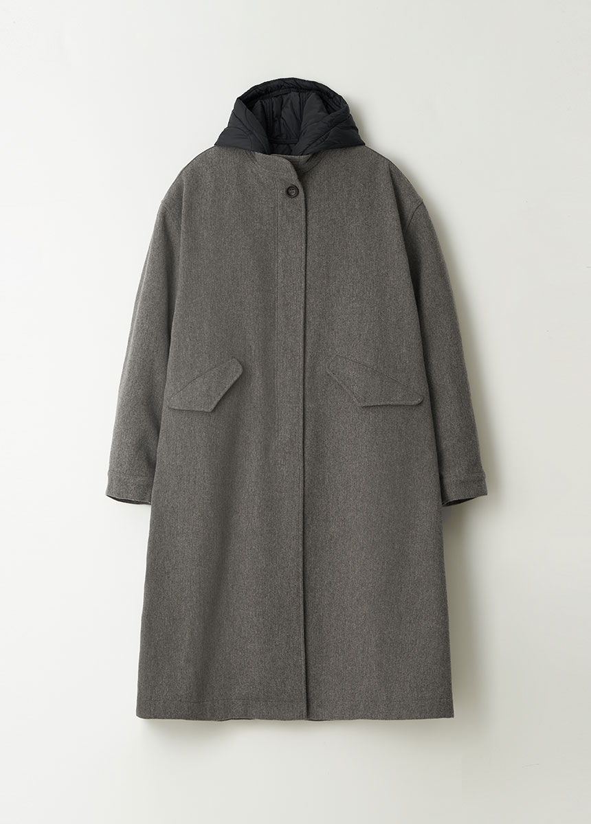3rd/Dover Wool Hood Coat (Grey)